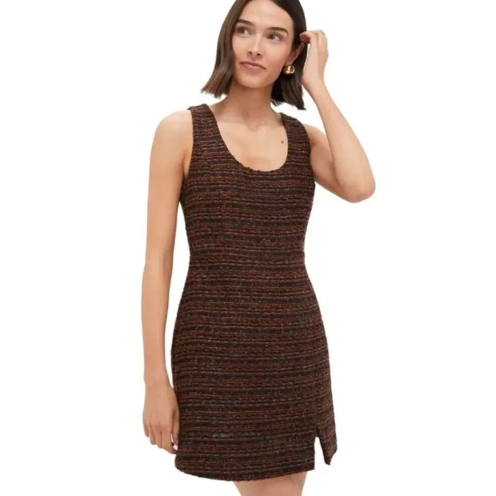 Tuckernuck Hyacinth House Mae Tweed Mini Dress Scoop Neck Sleeveless A-Line
